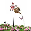 Christmas Santa Solar Kettle Lights Solar Watering Can Lights Outdoor Decoration