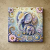 Framed Diamond Painting - Special Shaped - Elephant (25x25cm)