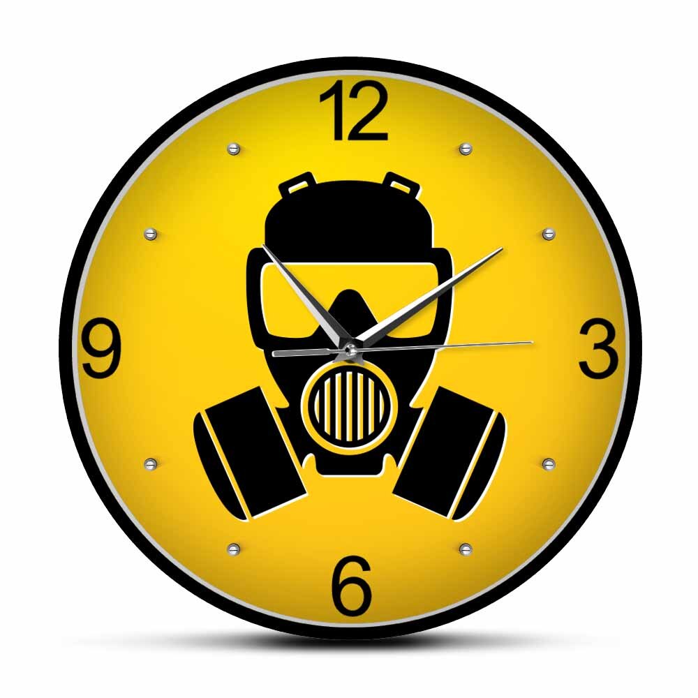 

USE GAS MASK - Frameless Acrylic Wall Clock, 501 Original
