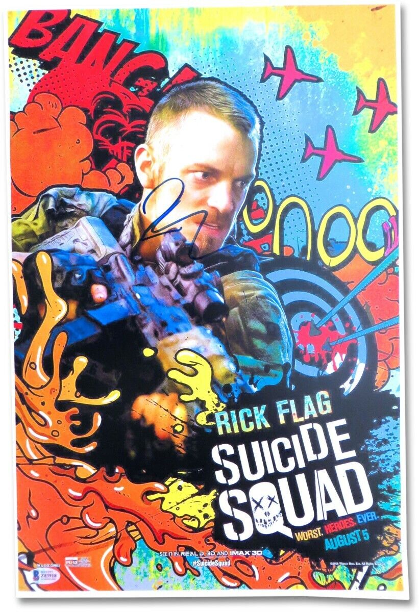 Joel Kinnaman Signed Autographed 12X18 Photo Poster painting The Suicide Squad BAS Z83918