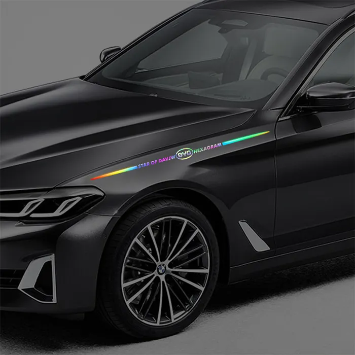 Colorful laser decorative stickers for cars - 2 pieces