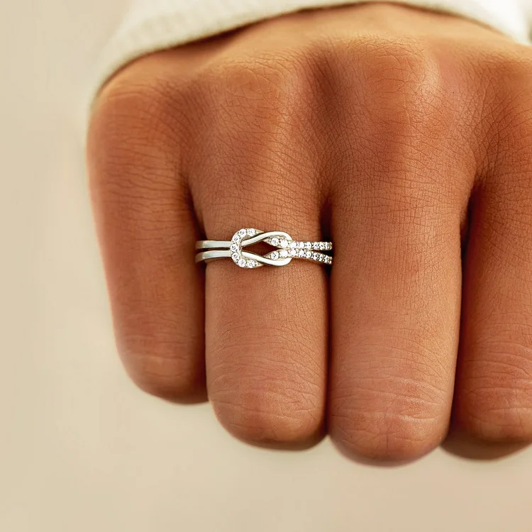 Mother-Daughter Bond Love Knot Ring