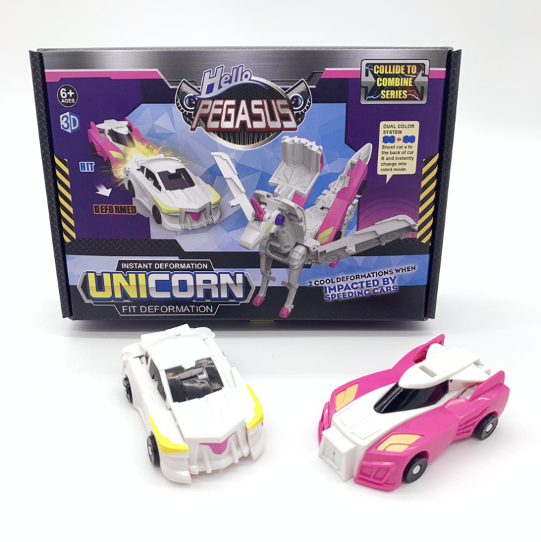 Transforming Cars Turn Into a Unicorn