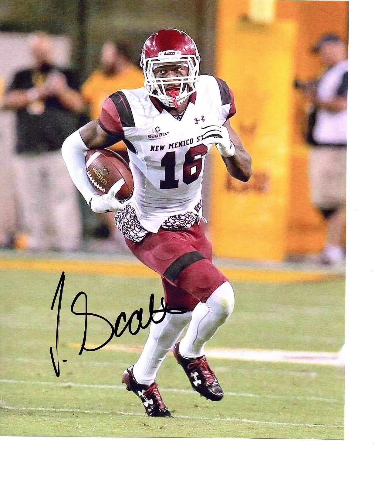 Jaleel Scott New Mexico State hand signed autographed 8x10 football Photo Poster painting E