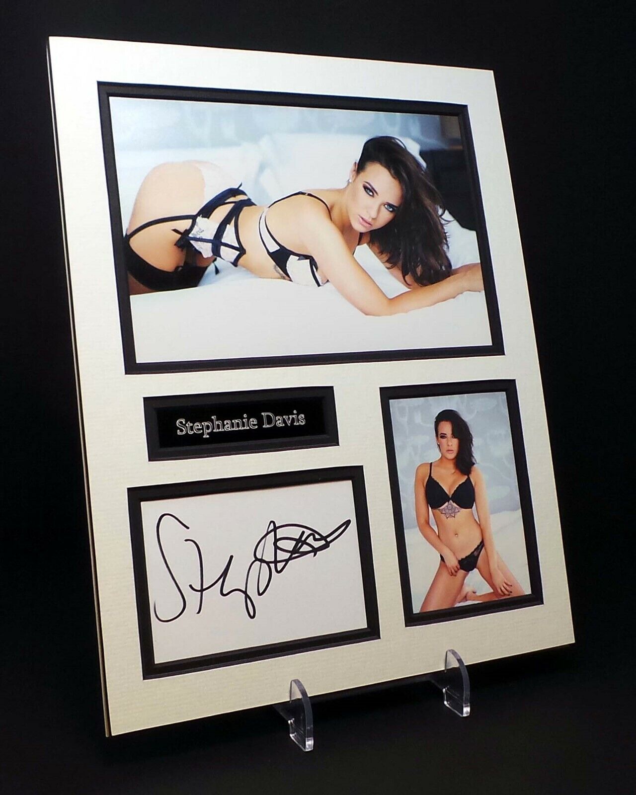 Stephanie DAVIS Signed Mounted Photo Poster painting Display AFTAL COA Sinead O'Connor Hollyoaks