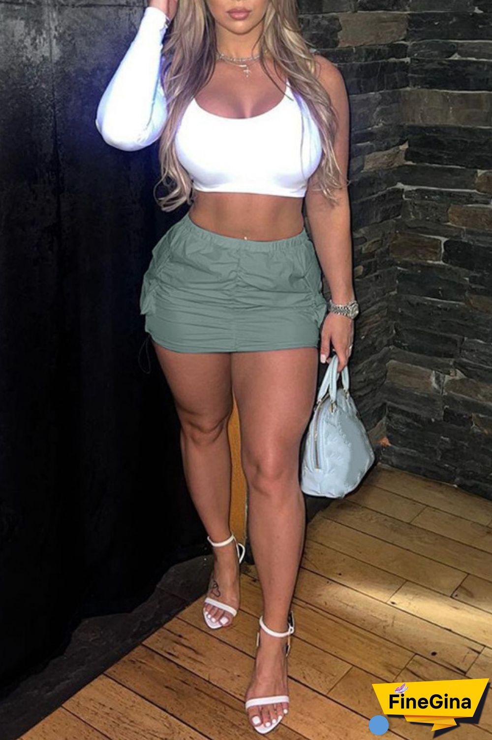 Black Casual Solid Basic Regular High Waist Conventional Solid Color Skirt