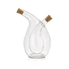 Glass Soy Sauce And Vinegar Bottle, Dual-Purpose Seasoning Sauce Sealed Oil Bottle, Creative Two-In-One Oil And Vinegar Bottle