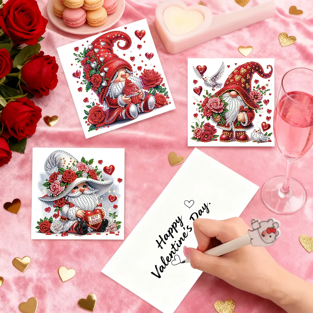 6PCS Goblins DIY Diamond Painting Greeting Card Set with Envelopes for Adults Gifts