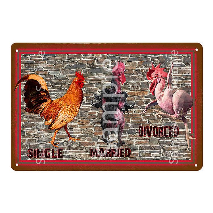 Chicken- Vintage Tin Signs/Wooden Signs - 7.9x11.8in & 11.8x15.7in