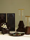 Retro Style Brown Plaster Jewelry Display Stand