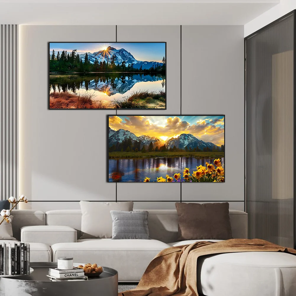 2pcs Diamond Painting - Full Round Drill - Landscape(Canvas|70*40cm)