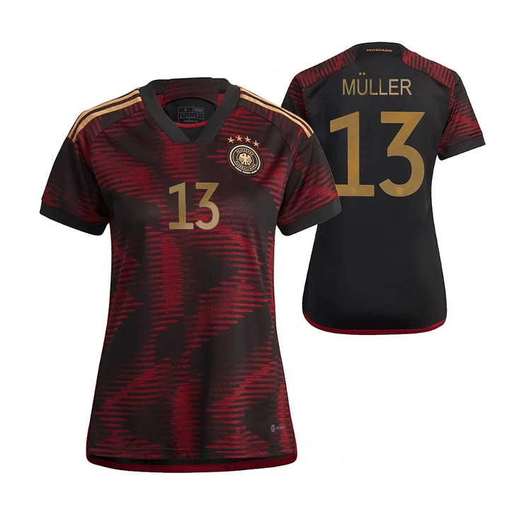 Frauen Deutschland Thomas Müller 13 Away Tirkot WM 2022