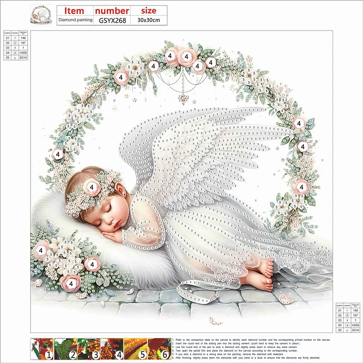 Partial Special-Shaped Diamond Painting - Angel Child 30*30CM