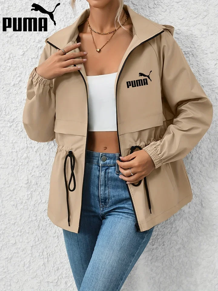dámska vetruodolná bunda puma s kapucňou