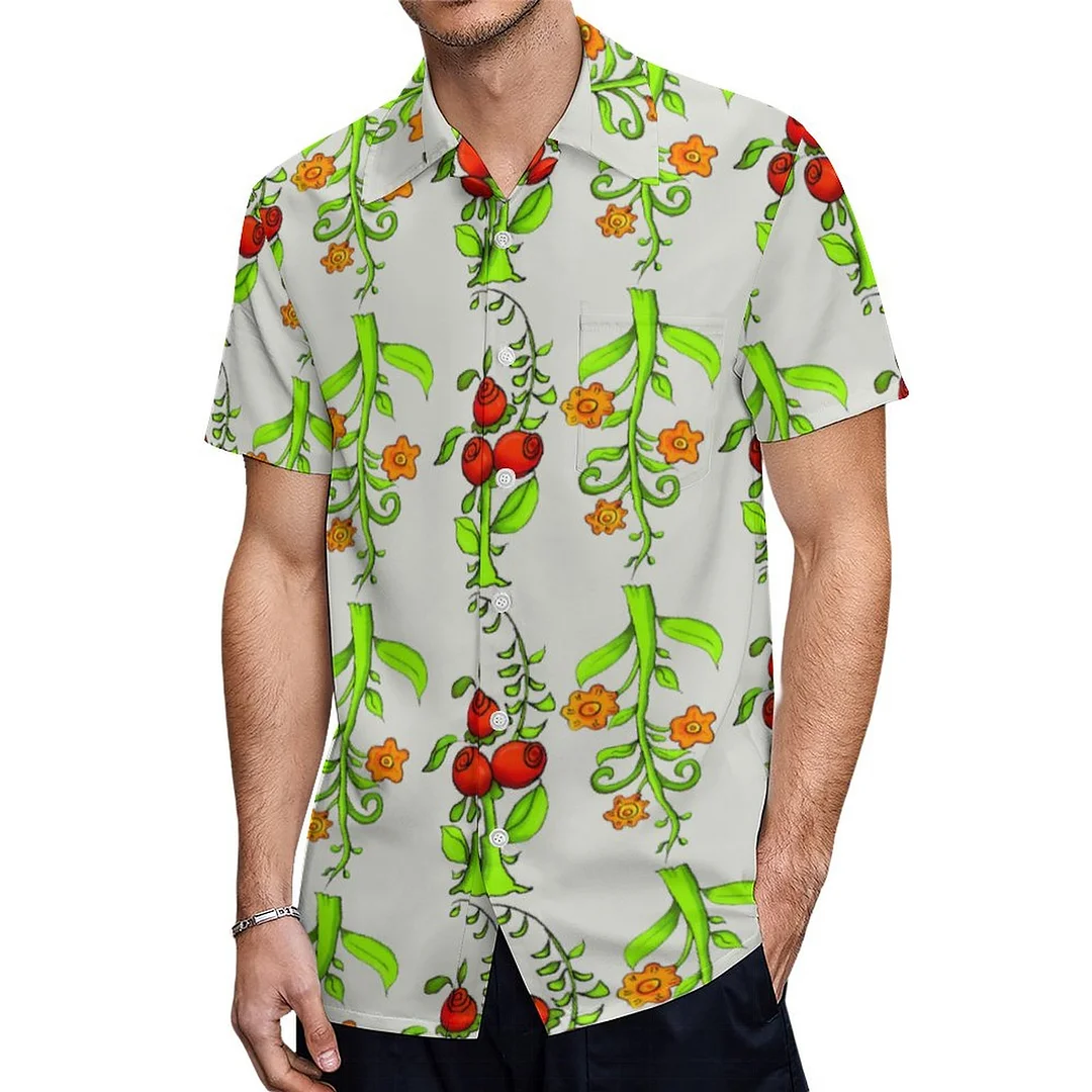 Short Sleeve Cool Colorful Russian Hawaiian Shirt Mens Button Down Plus Size Tropical Hawaii Beach Shirts