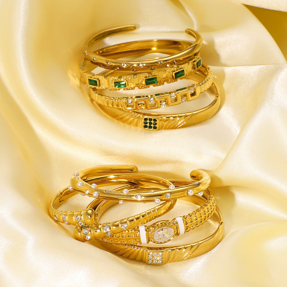 Stainless Steel Bracelet Titanium Steel Jewelry Fashion Stainless Steel Bracelet Versatile Senior Women