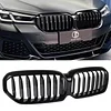 DEKEWEI G30 Grille, Single Slat Gloss Black Grill Front Kidney Grille Compatible with BMW 5 Series G30 2021 2022 2023 520i 530i 540i M550i xDrive