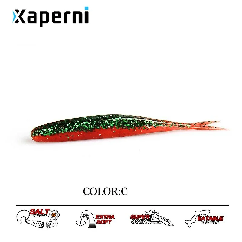 Xaperni 75mm 1.8g 15pcs per lot  new Fishing Lures soft lure  Artificial Bait Predator Tackle jerkbaits for pike and bass