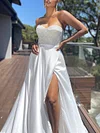 Sexy Slim Off-The-Shoulder Shiny Empire Split-Side Party Maxi Dress