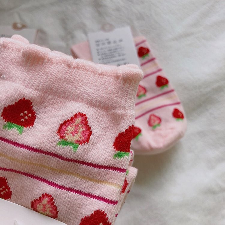 Strawberry Patterned Socks YP425