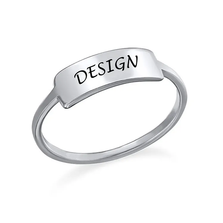 Personalized Design Nameplate Ring