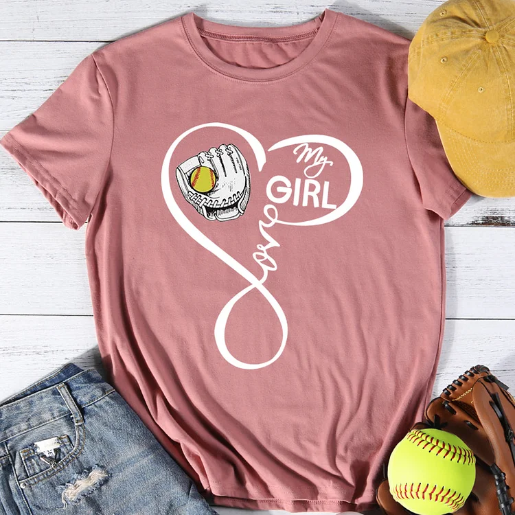 Love Softball Mom T-shirt Tee -01309