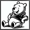 Winnie The Pooh Silhouette-11CT Stamped Cross Stitch 40*40cm tapestrymarket