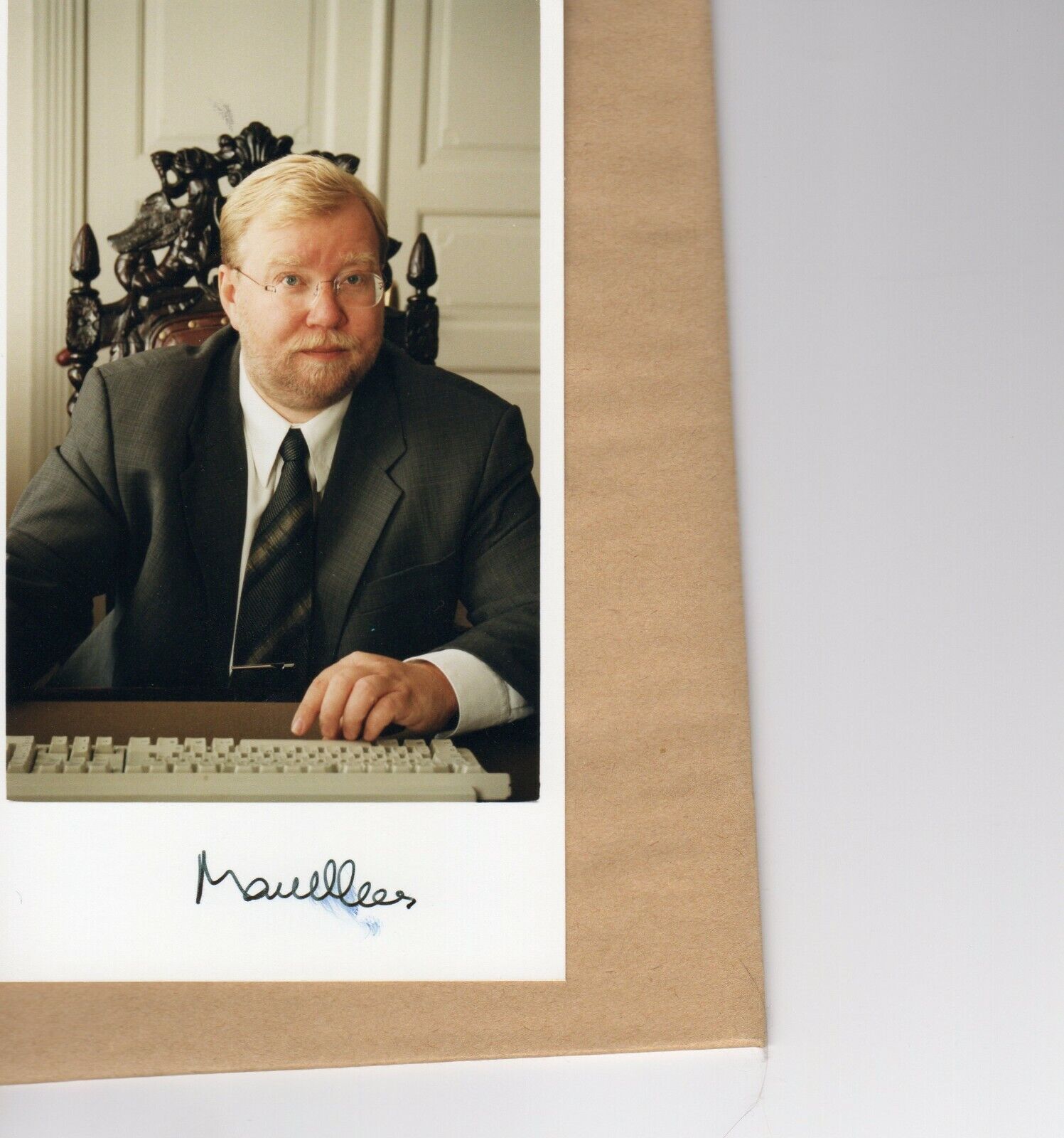 MART LAAR AUTOGRAPH, PRIME MINISTER ESTONIA