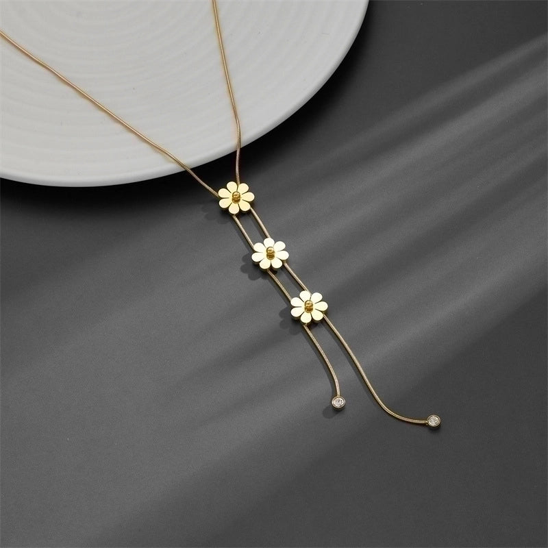 Titanium Steel Minimalist Plating Butterfly Titanium Steel Pendant Necklace
