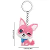 Fox Beaded Counted Cross Stitch Ornament Kit Cross Stitch Bead Keychain (B)