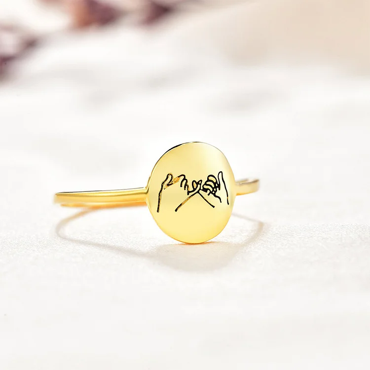 For Friend - In Front of You to Cheer You on And Next to You So You're Never Alone Holding Hands Ring