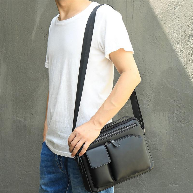 Mens Durable Business Casual Travel Messengers Bags Vintage Case