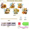 6Pcs Bee DIY Diamond Painting Kits Garden Stakes Diamond Art Kits Garden Decor