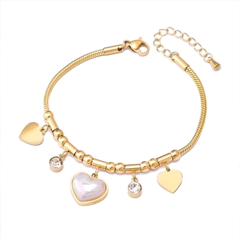 Fashion Geometric Titanium Steel Plating Shell Bracelets