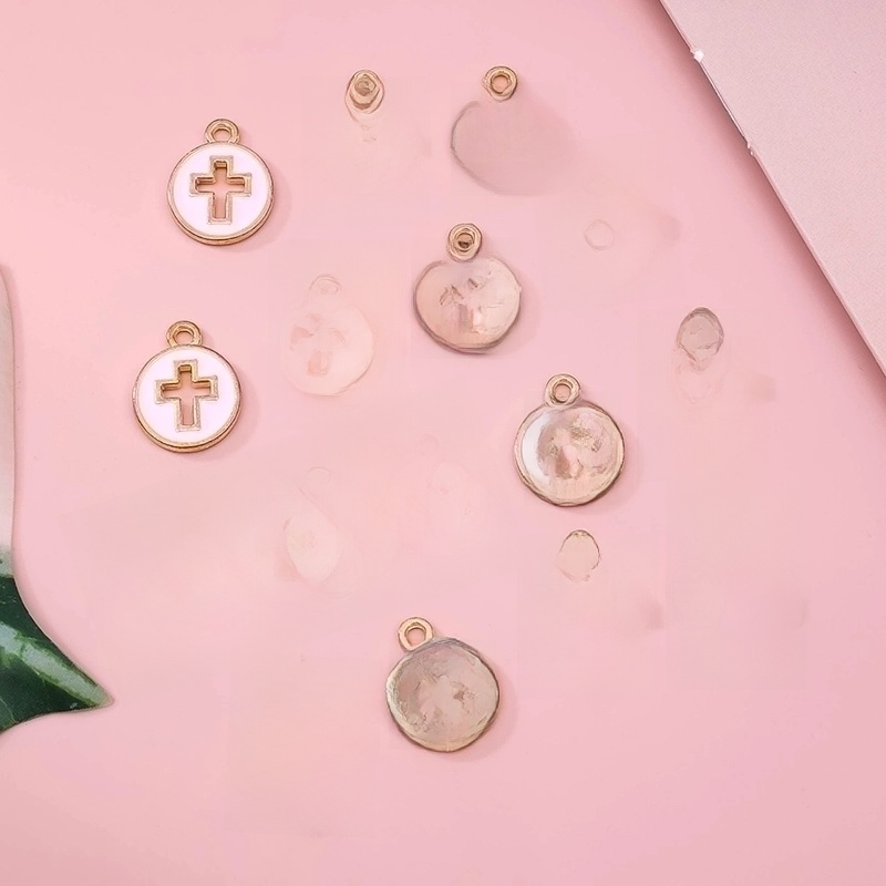 10 Pcs/Package 16.6*19.9Mm 21.5*15.9Mm Aluminum-Magnesium Alloy Kc Gold Cross Jewelry Accessories Pendant