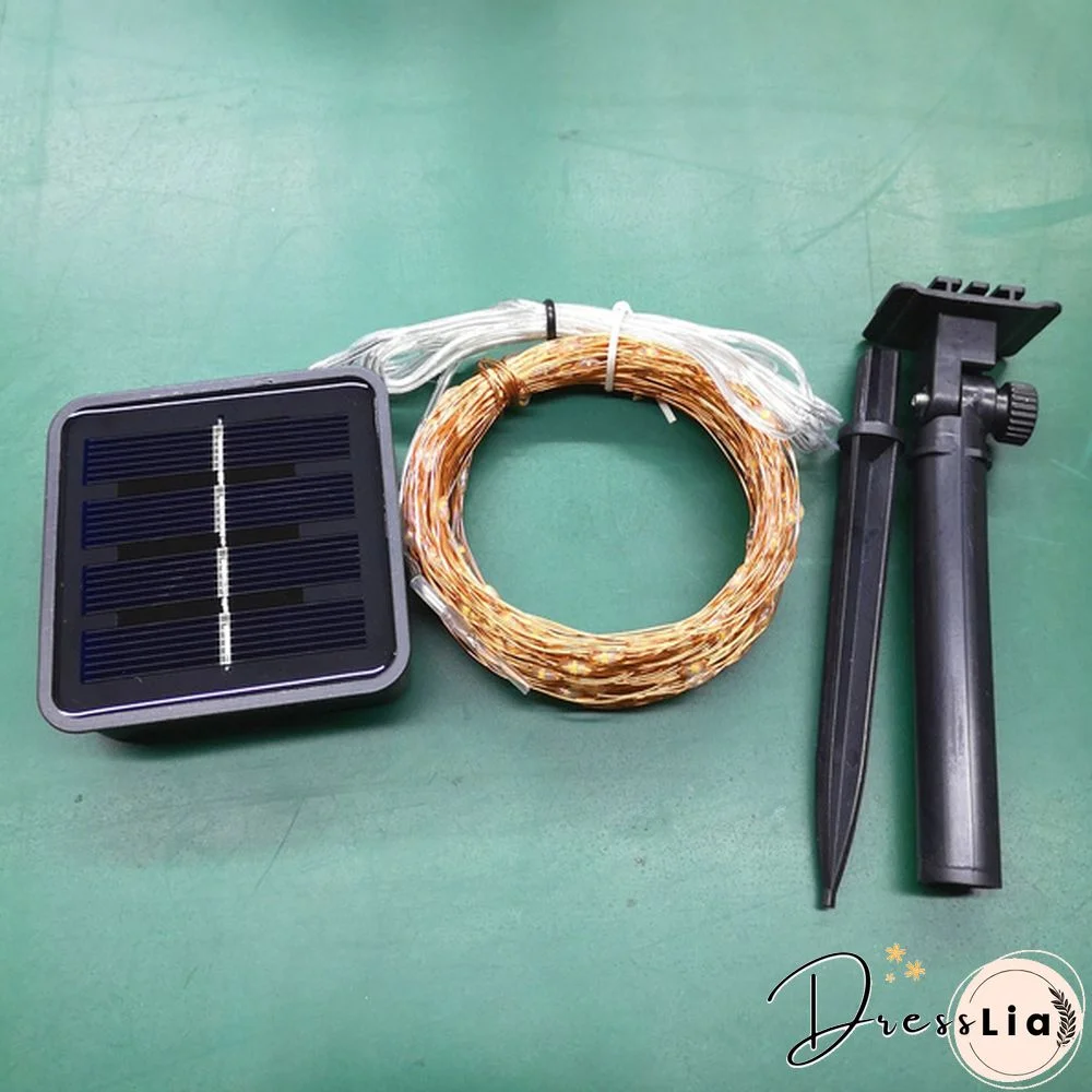 8 Modes 300LEDs Copper Wire String Lights Solar Power Fairy Light IP65 Waterproof Indoor Outdoor Christmas Decoration Lighting for Home, Garden, Party, Path, Bedroom, Wedding, DIY Decoration