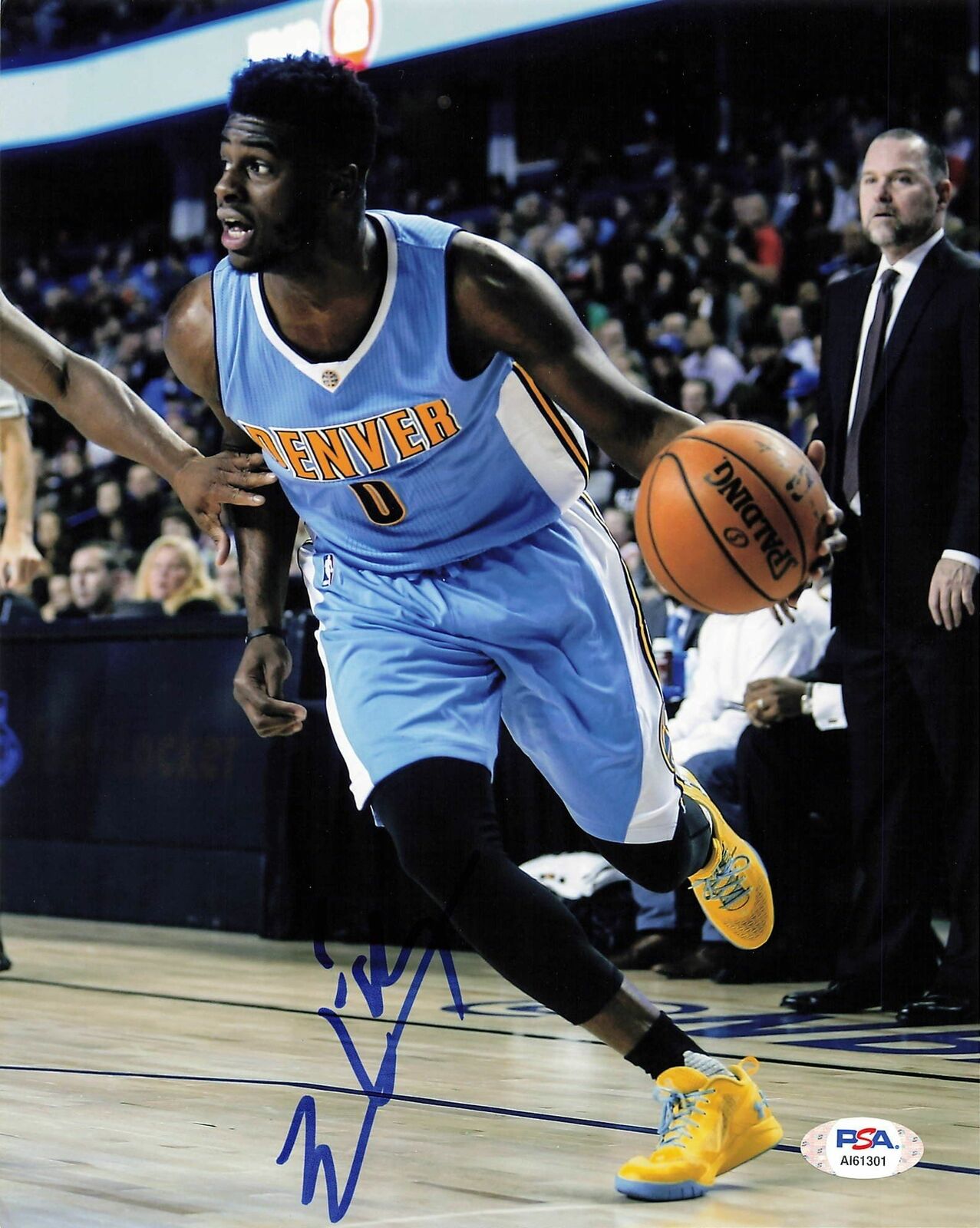 Emmanuel Mudiay signed 8x10 Photo Poster painting PSA/DNA Denver Nuggets Autographed Jazz