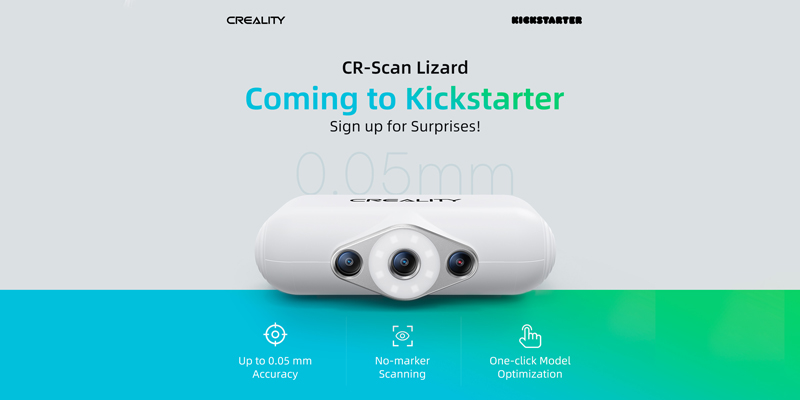 Creality New 3D Scanner CR-Scan Lizard Will Debut on Kickstarter