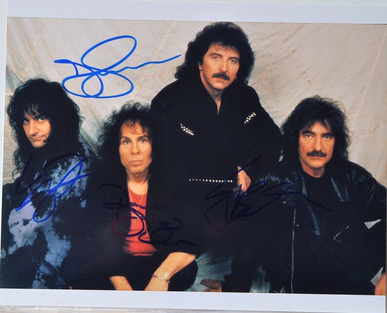 BLACK SABBATH BAND Signed Photo Poster painting X4 Ronnie James Dio, Tony Iommi, Geezer Butler, Bill Ward wcoa