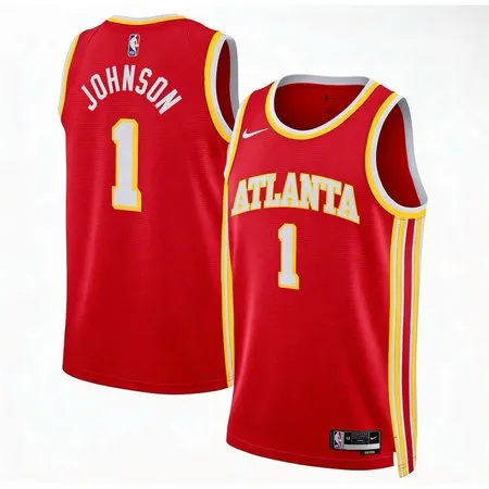 Men's Atlanta Hawks #1 Jalen Johnson  Red Swingman Icon Edition Jersey