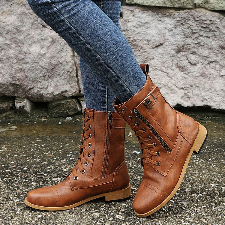 Genuine leather boots for cheap ladies