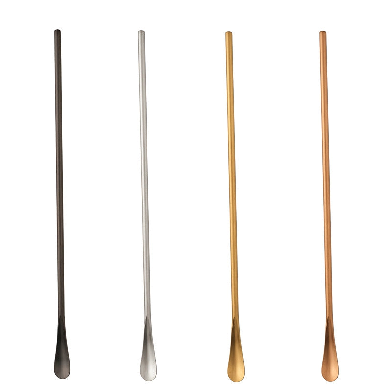 Japanese-style 304 Stainless Steel Long Handle Fruit Fork Coffee Mixing Spoon Small Spoon Dessert Ice Spoon Spoon Stir Stick