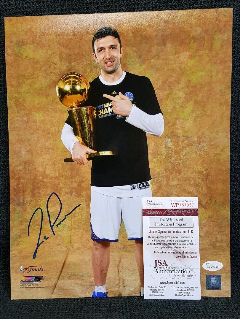 ZAZA PACHULIA Autographed Golden State Warriors 11x14 Photo Poster painting. WITNESSED JSA