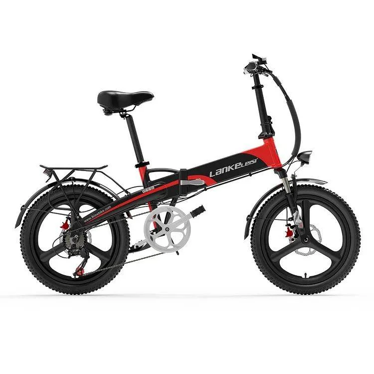 Lankeleisi G660 Bici da città elettrica pieghevole Motore da 500 W Batteria al litio 48 V 12,8 Ah Velocità 35 km Chilometraggio 110 km