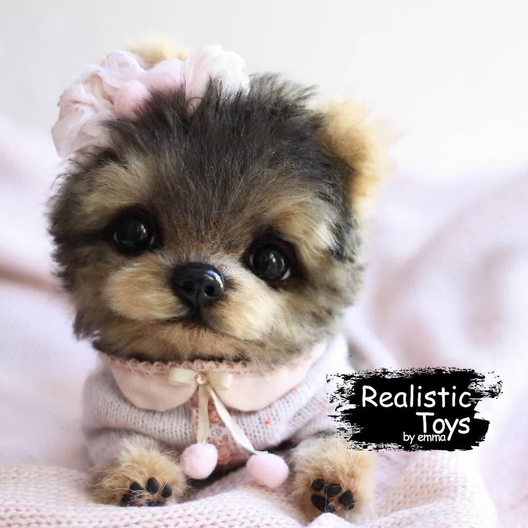 teacup puppy toy realistic