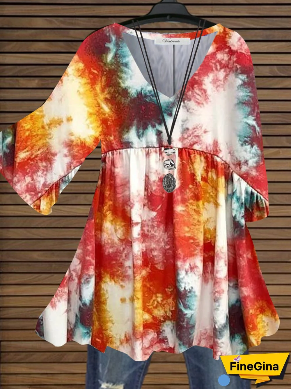 Women's V-Neck Short Sleeve Graphic Printed Tops