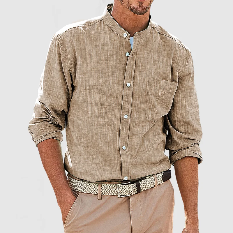 Gentleman's Casual Premium Cotton Linen Shirt 