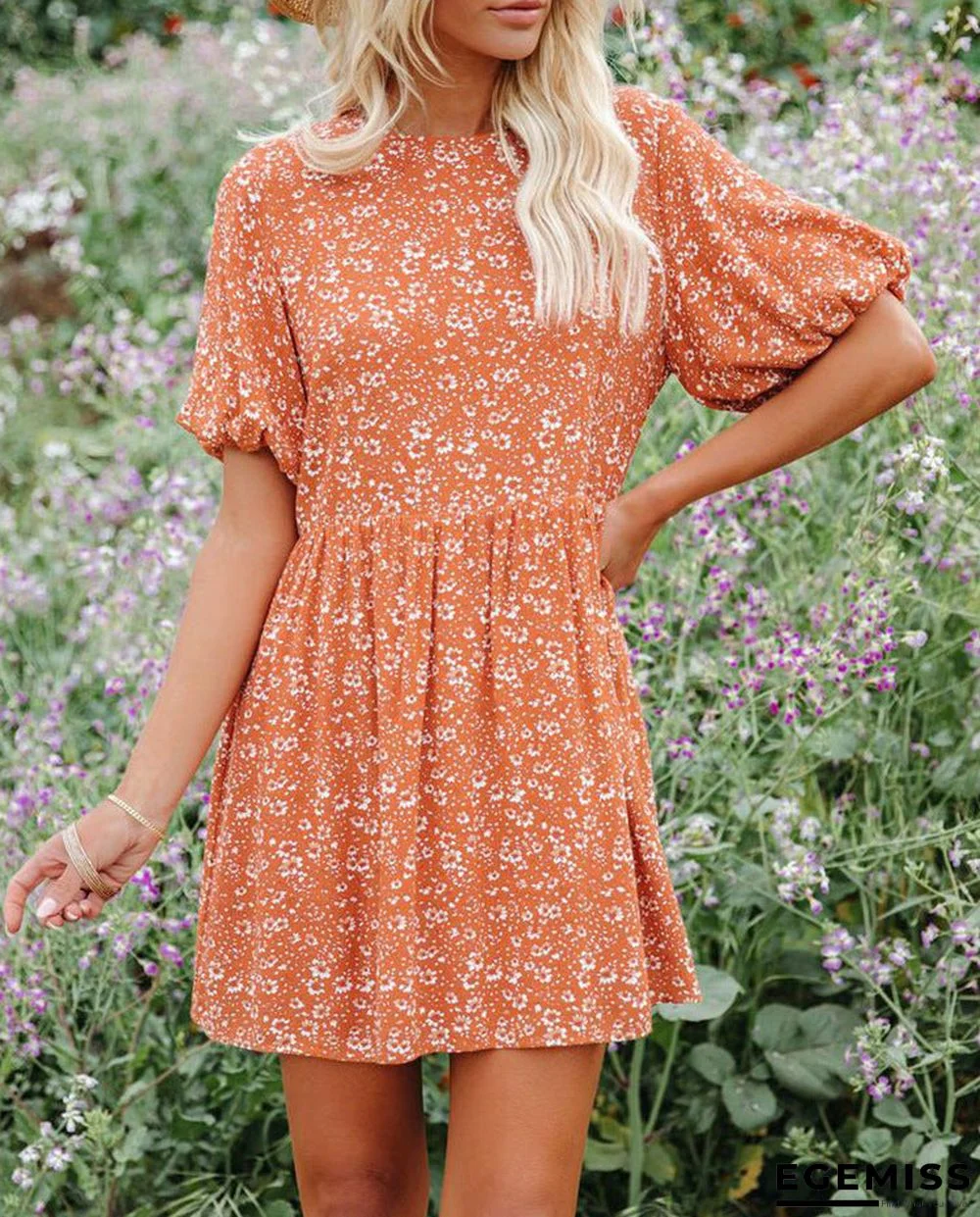 Small Floral Lantern Dress | EGEMISS