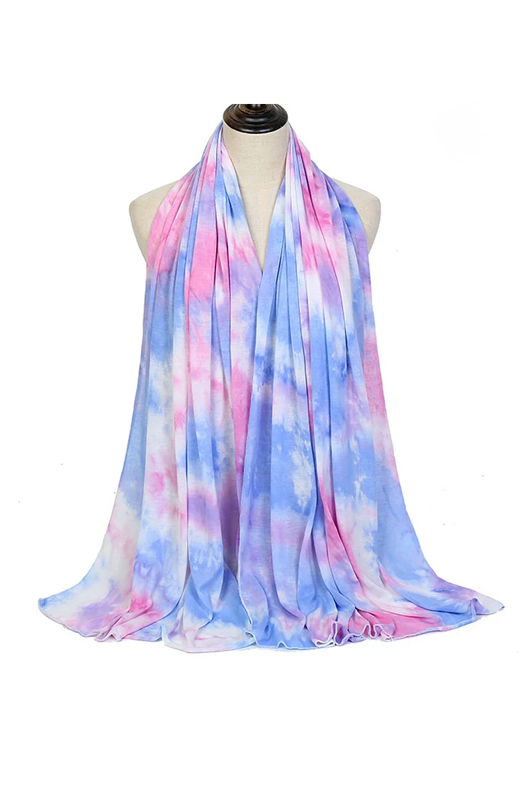 Colorblock Tie Dye Print Shayla Hijab Head Scarf