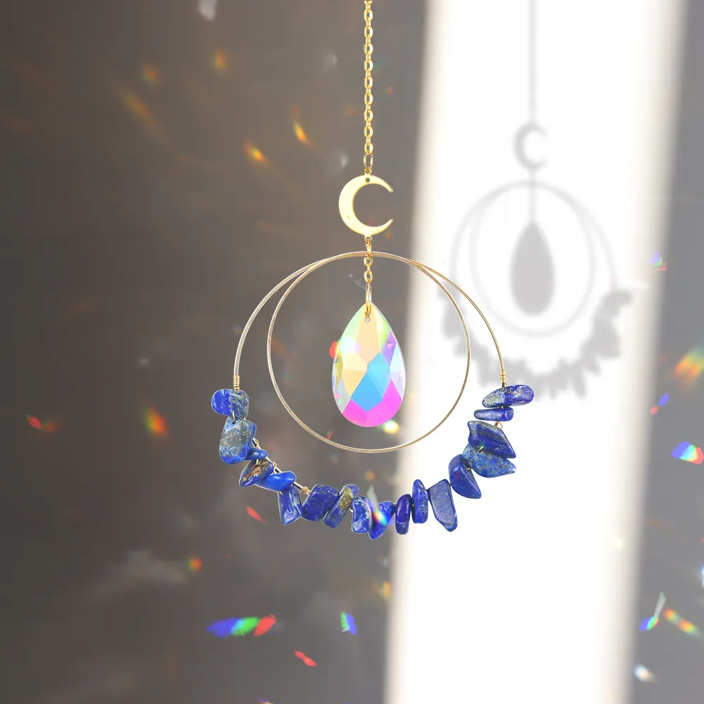 Crystal Sun Light Trapping Wind Chime Pendant Prism Lighting Catching Decor
